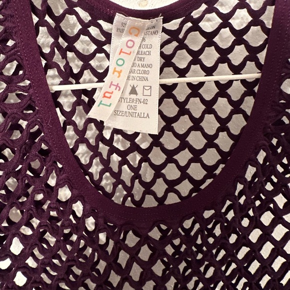 🛍️4/$30 Dark purple netted top - Picture 3 of 3